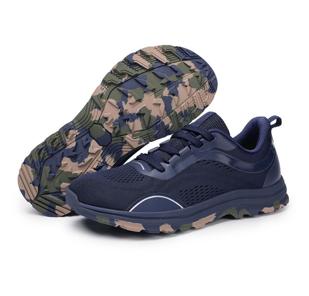 HUSK'SWARE Wanderschuh (Trekking Schuhe für breite Füße, rutschfest, stoßdämpfend, Trekking Schuhe für breite Füße, rutschfest, stoßdämpfend) Herren Wanderschuhe Breit Zehenbox Outdoor Trekkingschuhe (blau)