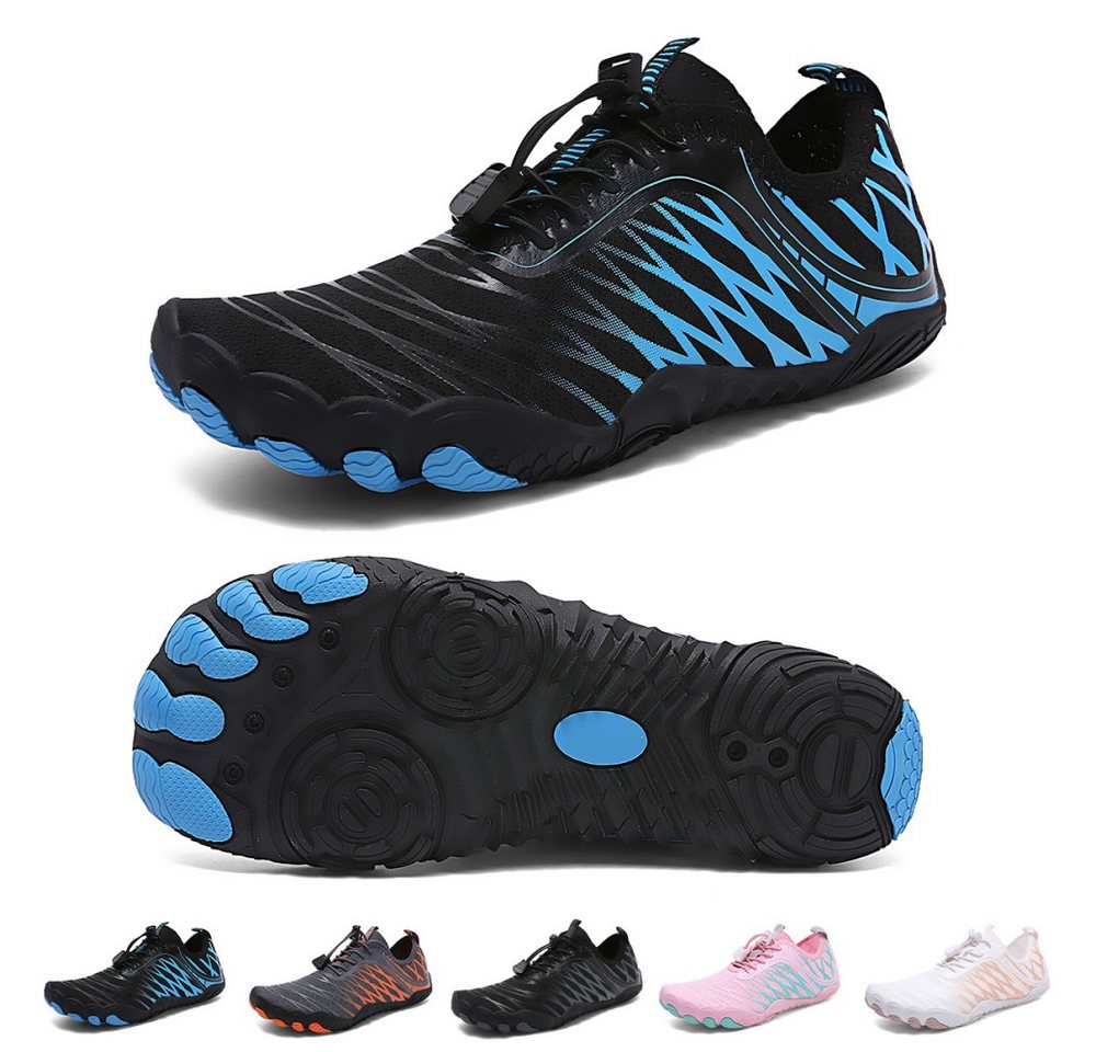 HUSK'SWARE Watschuh (Wasserschuhe Herren Damen, für Strand, Schwimmen, Surfen, Outdoor) Atmungsaktive Aquaschuhe Rutschfester Sohle, Schnell Trocknend (blau)