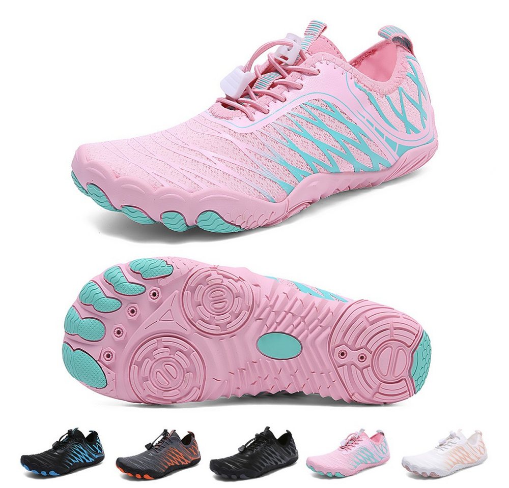 HUSK'SWARE Watschuh (Wasserschuhe Herren Damen, für Strand, Schwimmen, Surfen, Outdoor) Atmungsaktive Aquaschuhe Rutschfester Sohle, Schnell Trocknend (rosa)