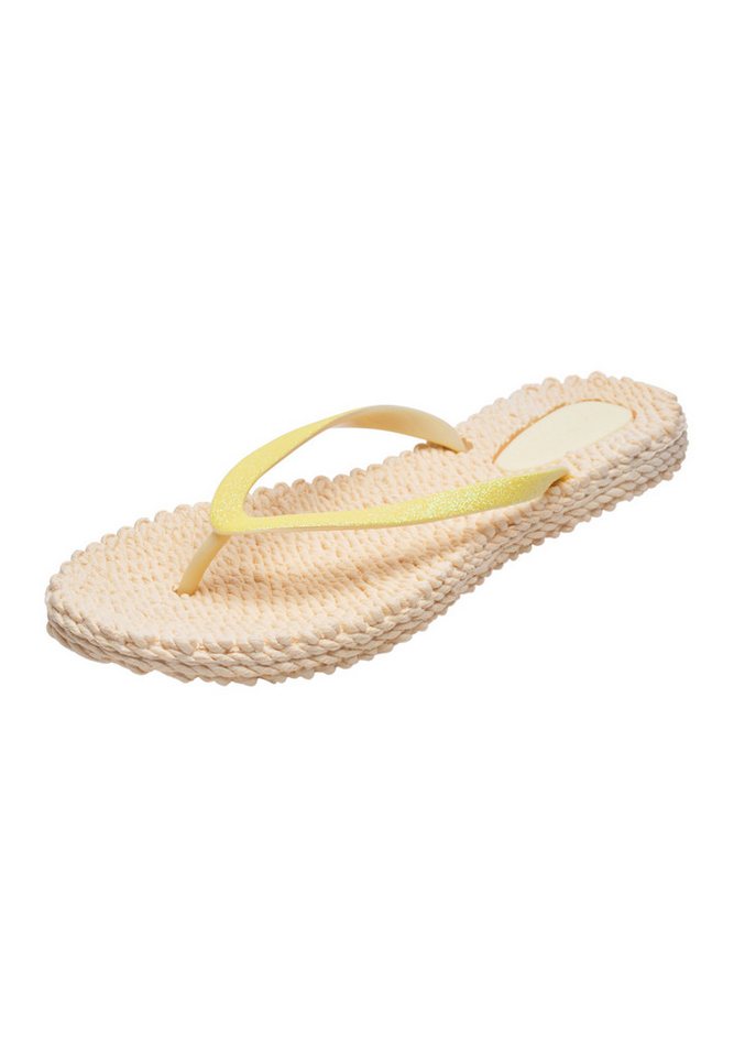 Ilse Jacobsen CHEERFUL01 Zehentrenner Leicht & flexibel, Massageeffekt, mit Glitzer, angenehmes Tragegefühl (pear sorbet)
