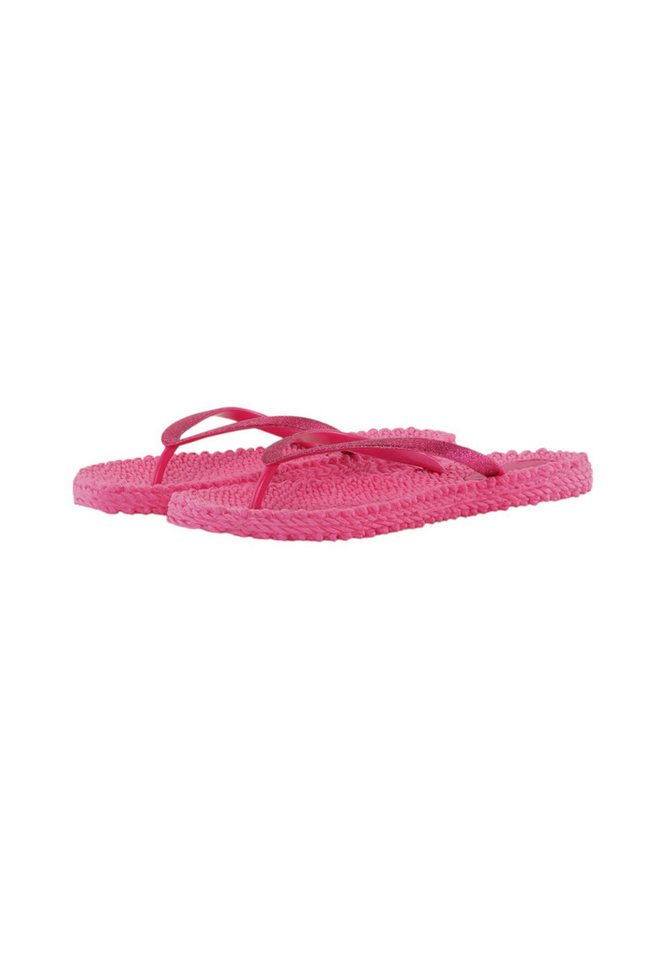 Ilse Jacobsen CHEERFUL01 Zehentrenner Leicht & flexibel, Massageeffekt, mit Glitzer, angenehmes Tragegefühl (rosa)