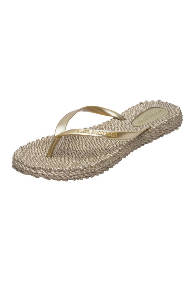 Ilse Jacobsen CHEERFUL02 Zehentrenner Leicht & flexibel, Massageeffekt (platin)