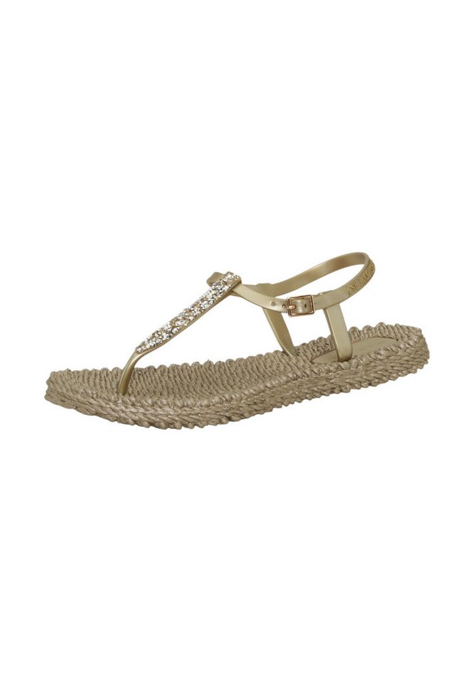 Ilse Jacobsen CHEERFUL10G Zehentrenner Leicht & flexibel, Massageeffekt, mit Glitzer, hoher Tragekomfort (platin)