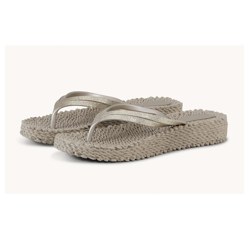 Ilse Jacobsen ILSE JACOBESEN Damen Plateau Flip-Flops CHEERFUL13 mit Glitzerriemen Zehentrenner