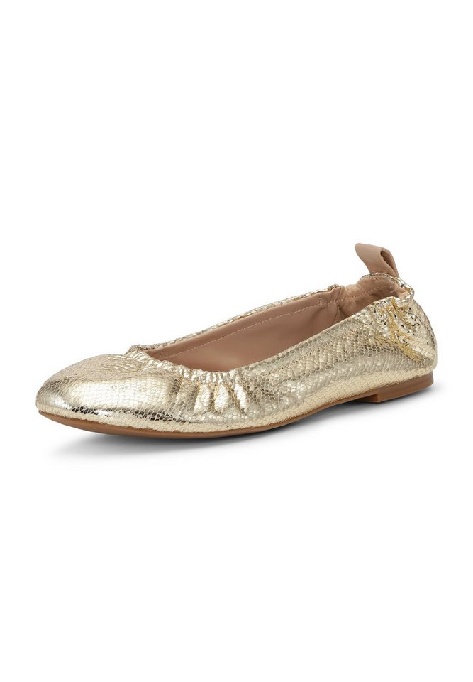 Ilse Jacobsen PANORA01 Ballerina Ballerina, flexibel, PU metallic, TPR-Sohle, modern, bequem (beige)