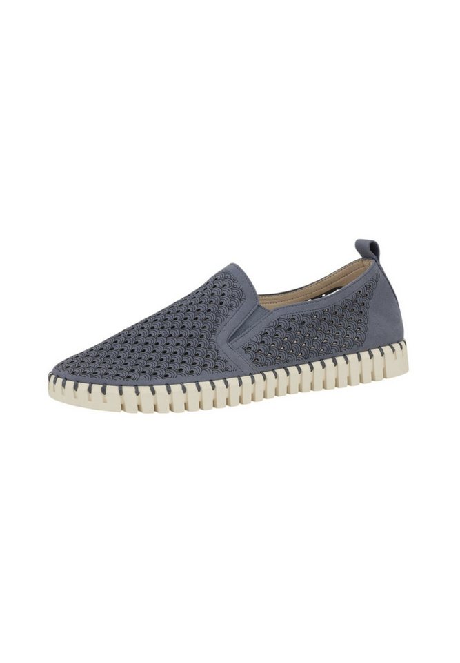 Ilse Jacobsen TULIP140MEN Slipper Plateausohle, atmungsaktive Mikrofaser, hoher Tragekomfort (grau)