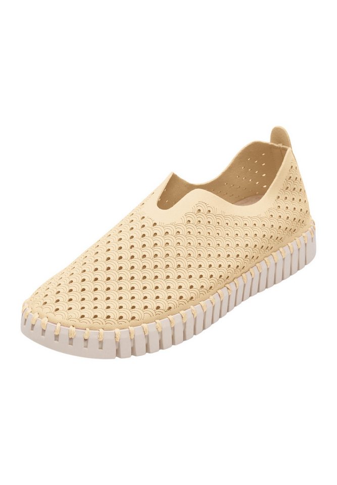 Ilse Jacobsen TULIP3275 Sneaker Leicht & flexibel, modische Plateausohle, Naturkautschuksohle (Double Cream)