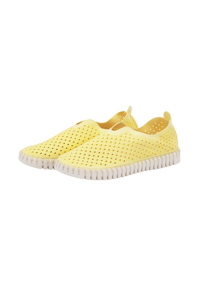 Ilse Jacobsen TULIP3275 Sneaker Leicht & flexibel, modische Plateausohle, Naturkautschuksohle (Lemon Drop)