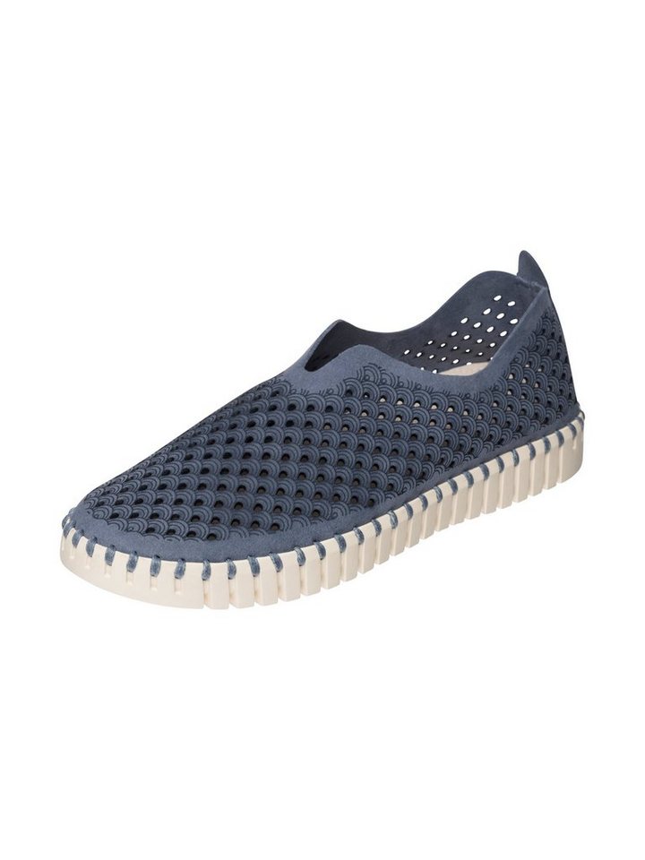 Ilse Jacobsen TULIP3275 Sneaker Plateausohle, atmungsaktive Mikrofaser, hoher Tragekomfort (blau)