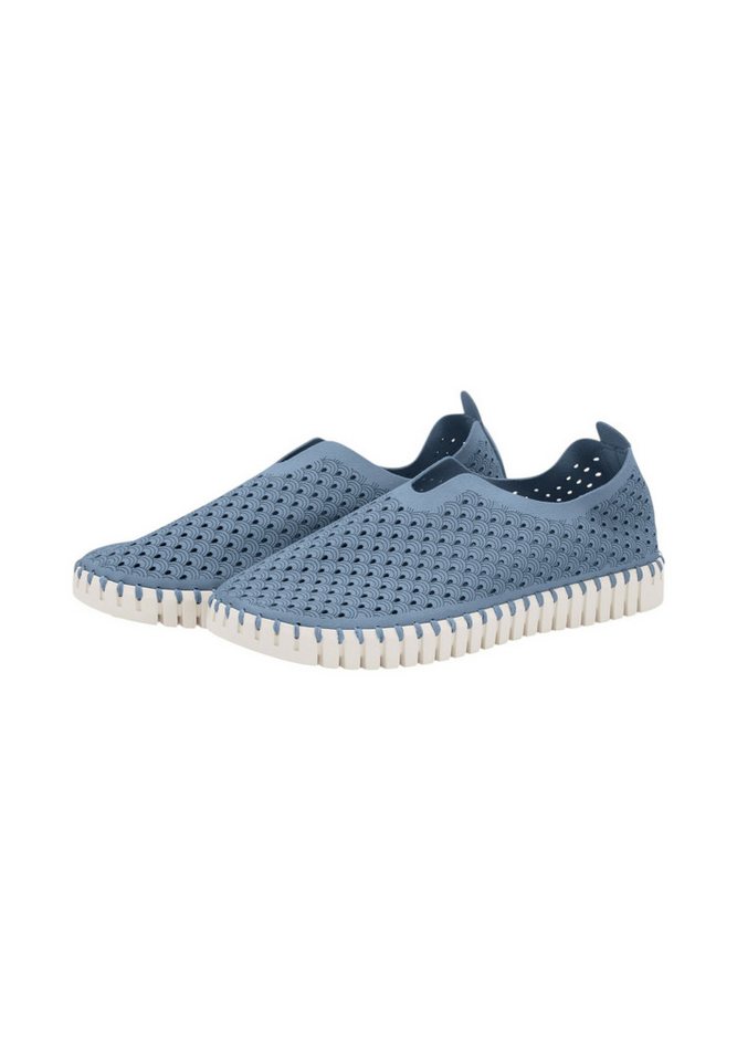 Ilse Jacobsen TULIP3275 Sneaker Plateausohle, atmungsaktive Mikrofaser, hoher Tragekomfort (blau)