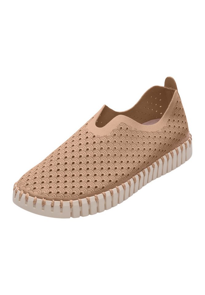 Ilse Jacobsen TULIP3275 Sneaker Plateausohle, atmungsaktive Mikrofaser, hoher Tragekomfort (braun)