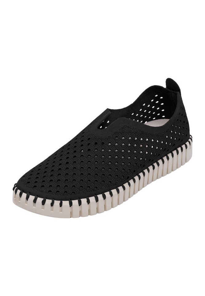 Ilse Jacobsen TULIP3275 Sneaker Plateausohle, atmungsaktive Mikrofaser, hoher Tragekomfort (schwarz)