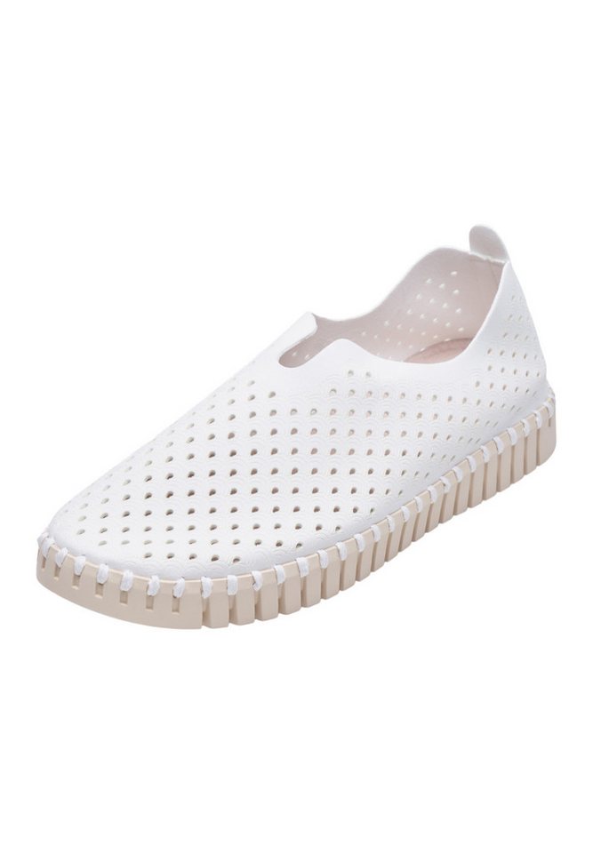 Ilse Jacobsen TULIP3275 Sneaker Plateausohle, atmungsaktive Mikrofaser, hoher Tragekomfort (weiß)