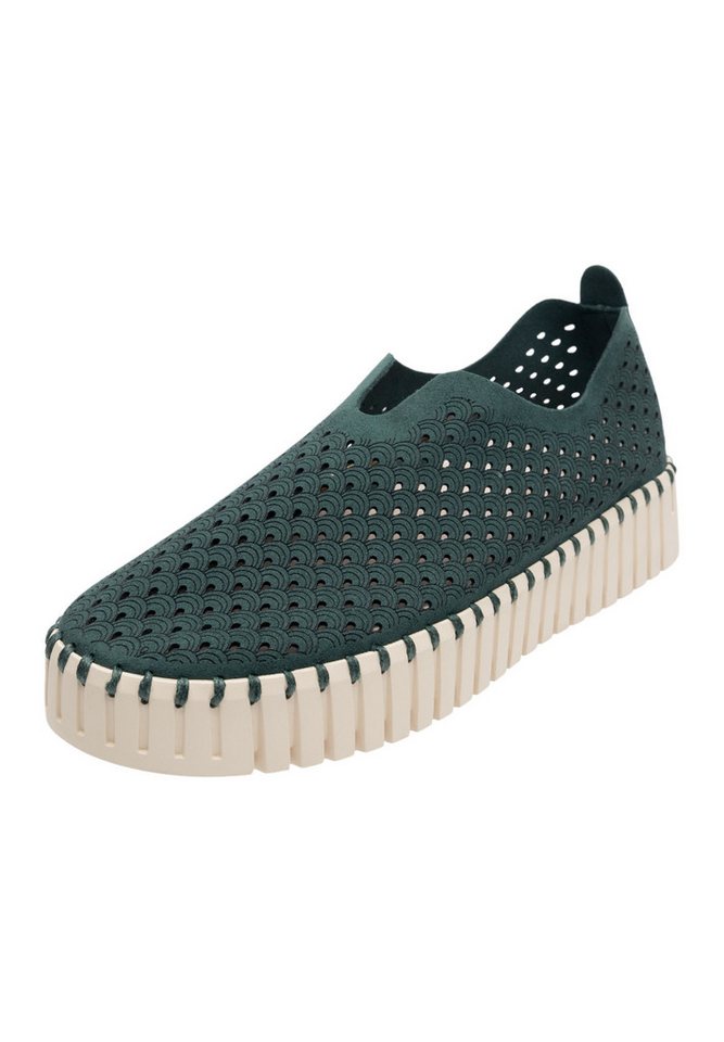 Ilse Jacobsen TULIP3373 Sneaker Plateausohle, atmungsaktive Mikrofaser, hoher Tragekomfort (Beetle)