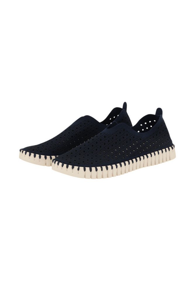 Ilse Jacobsen TULIP4031 Slipper Plateausohle, atmungsaktive Mikrofaser, hoher Tragekomfort (Dark Indigo Pearled Ivory)