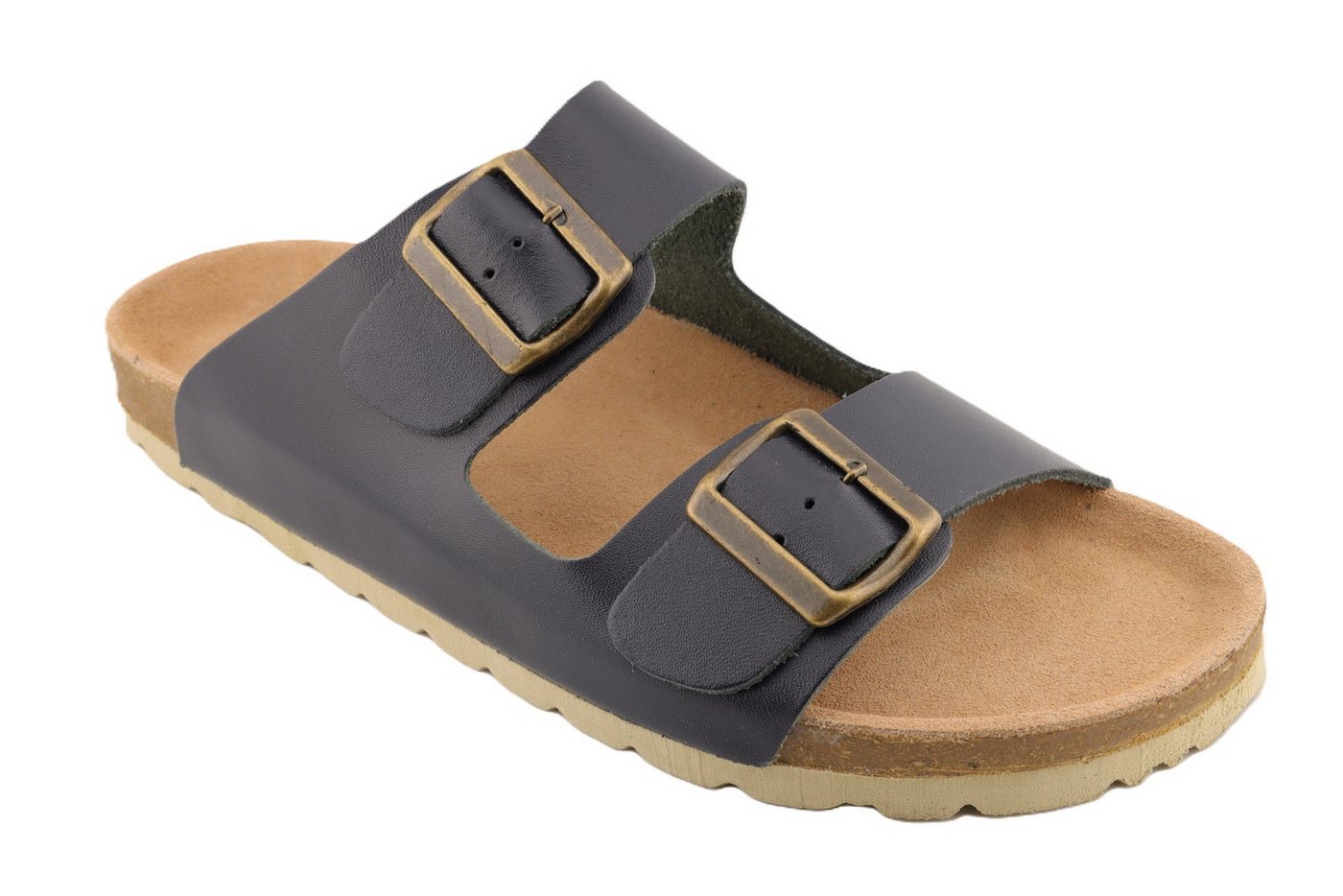 INBLU Öko Walk Bio Pantolette aus echtem Leder (blau)