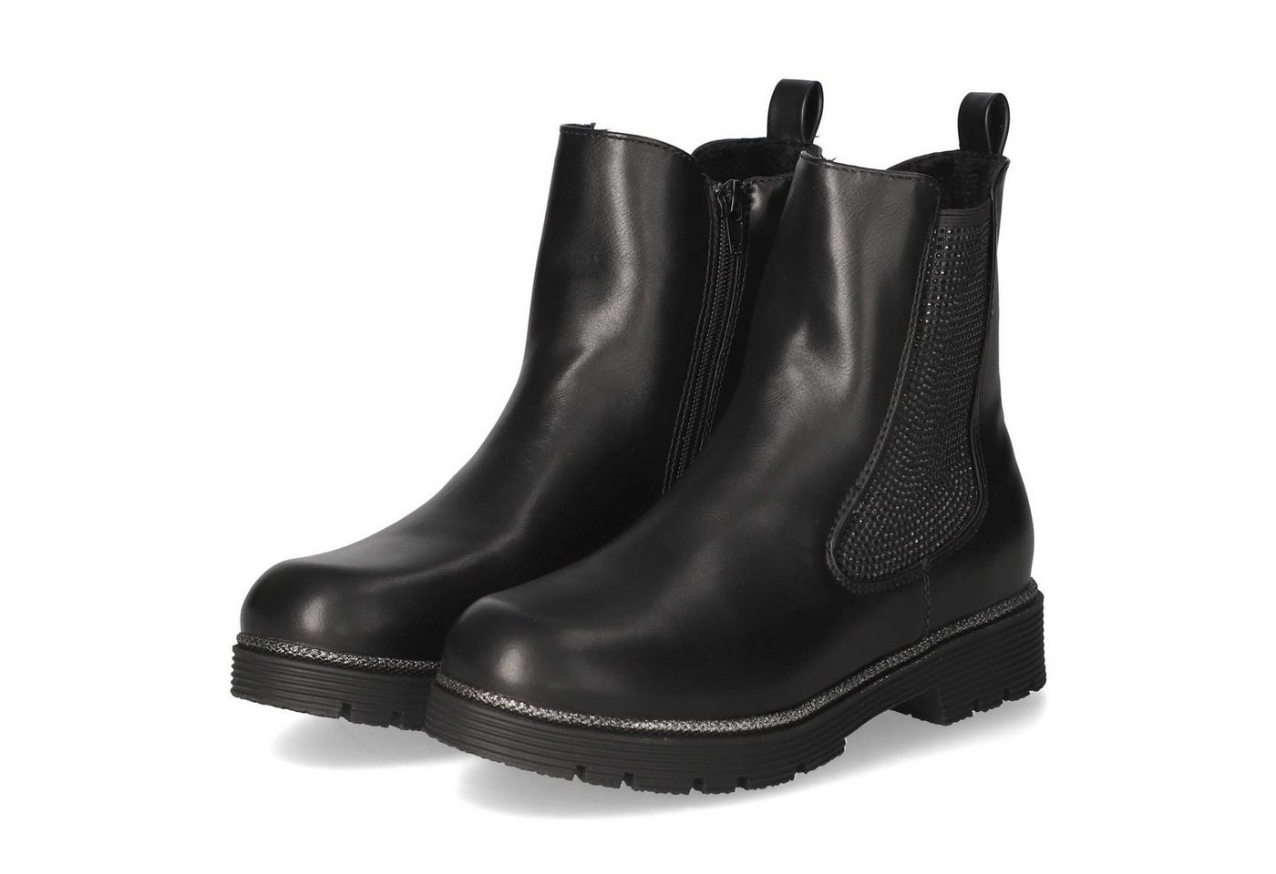 Indigo 454180000/008 Unisex Textil & Synthetik schwarz Schlupfstiefel