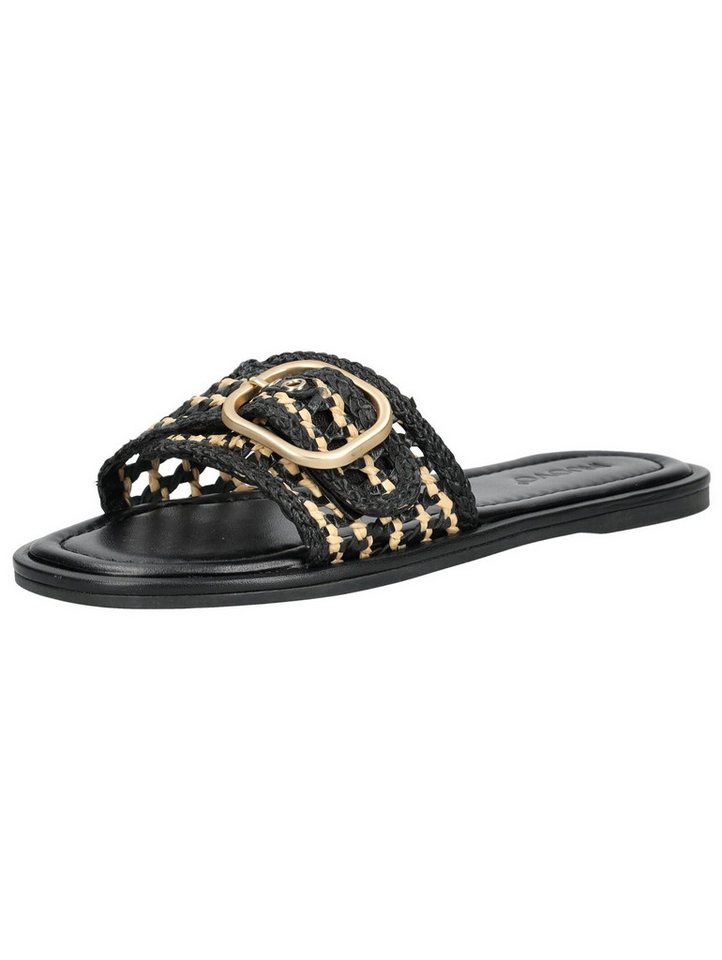 Inuovo Pantoletten Leder Pantolette (schwarz)