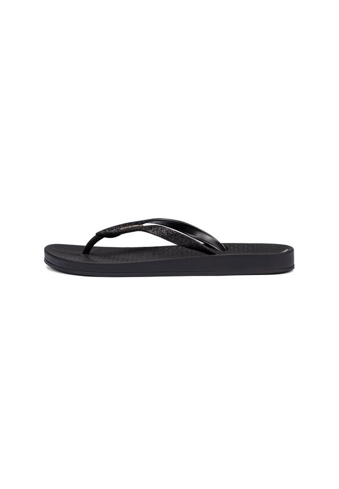 Ipanema ANAT LOLITA FEM - Zehentrenner / Flip Flop Zehentrenner Flip Flops - Glitzer-Riemen - anatomisches Fußbett - rutschfest (schwarz/gold)
