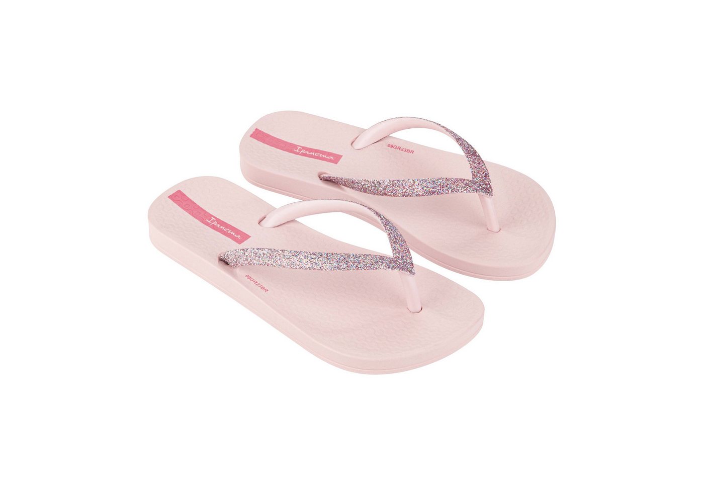 Ipanema ANT LOLITA KIDS - Zehentrenner / Flip Flop Zehentrenner Flip Flops mit Glitzer-Riemen - anatomisches Fußbett - rutschfest (schwarz)