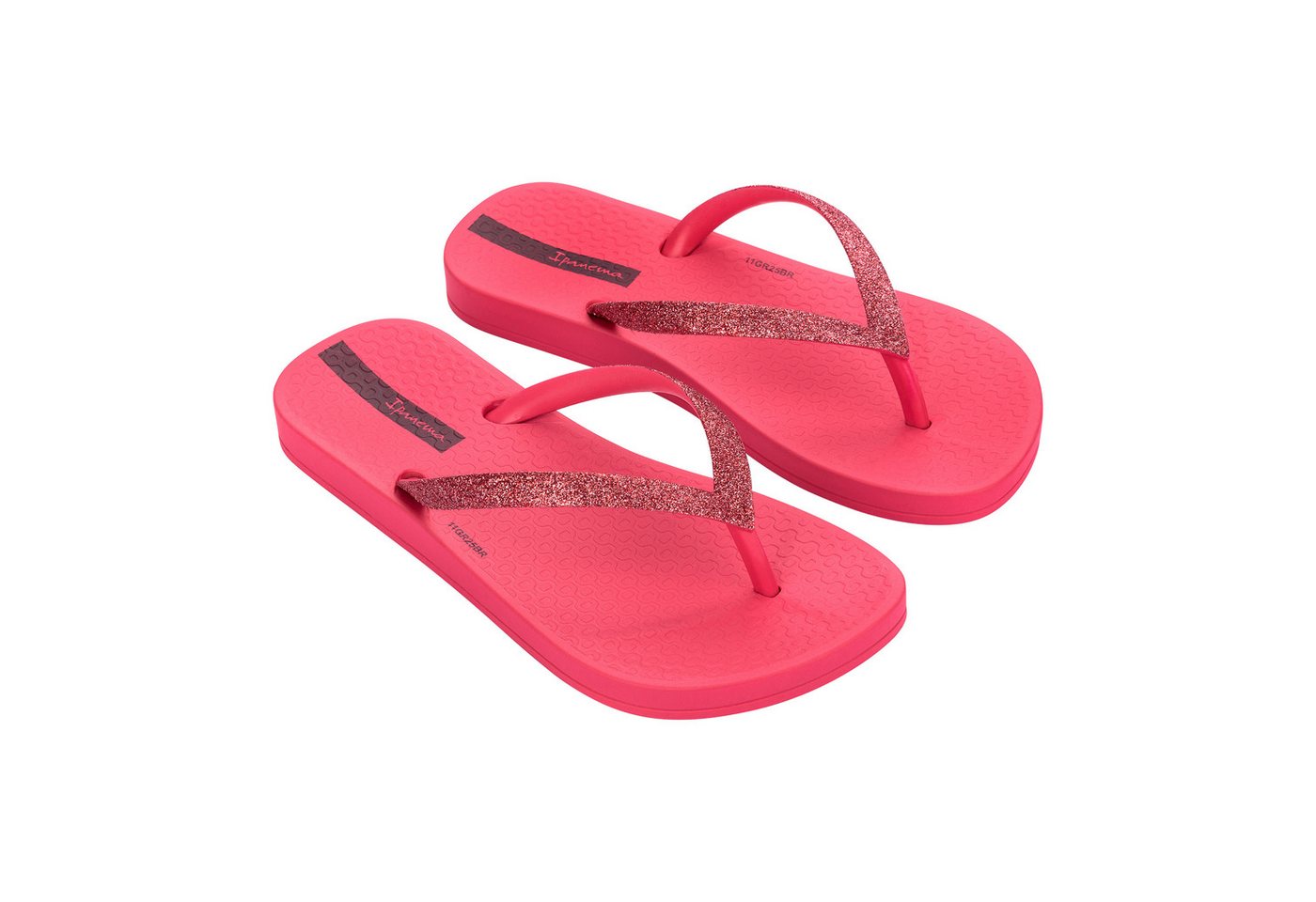 Ipanema ANT LOLITA KIDS - Zehentrenner / Flip Flop Zehentrenner Flip Flops mit Glitzer-Riemen - anatomisches Fußbett - rutschfest (schwarz)
