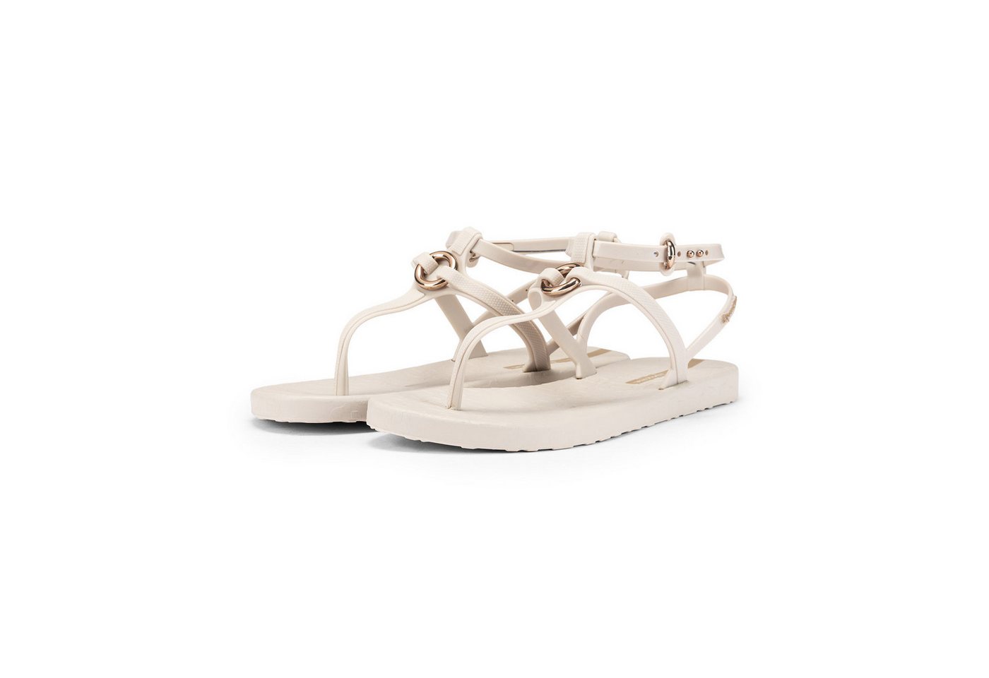 Ipanema ATENA SANDAL FEM - Sandalen Sandale Elegante Sommer-Sandale - Metall-Ring - verstellbare Schnalle (beige/braun)
