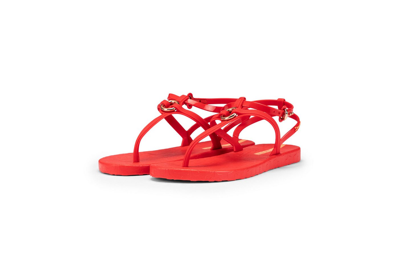 Ipanema ATENA SANDAL FEM - Sandalen Sandale Elegante Sommer-Sandale - Metall-Ring - verstellbare Schnalle (rot)