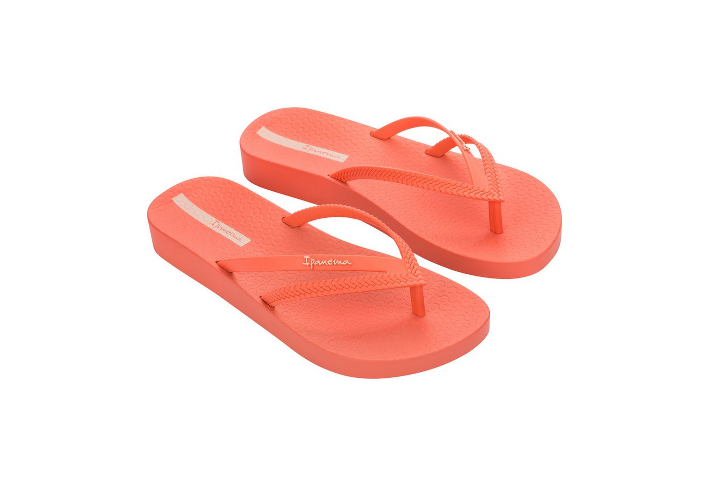 Ipanema BOSSA SOFT V FEM - Zehentrenner / Flip Flop Zehentrenner Flip Flop mit bedruckter Außensohle - geteilter Riemen (orange)