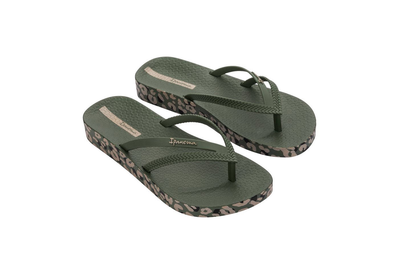 Ipanema BOSSA SOFT V FEM - Zehentrenner / Flip Flop Zehentrenner Flip Flop mit bedruckter Außensohle - geteilter Riemen (grün)