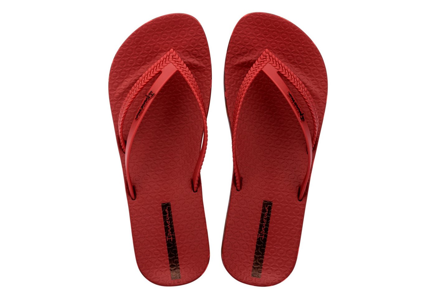 Ipanema Bossa Soft V Zehentrenner mit Markenschriftzug auf dem Riemchen (rot)