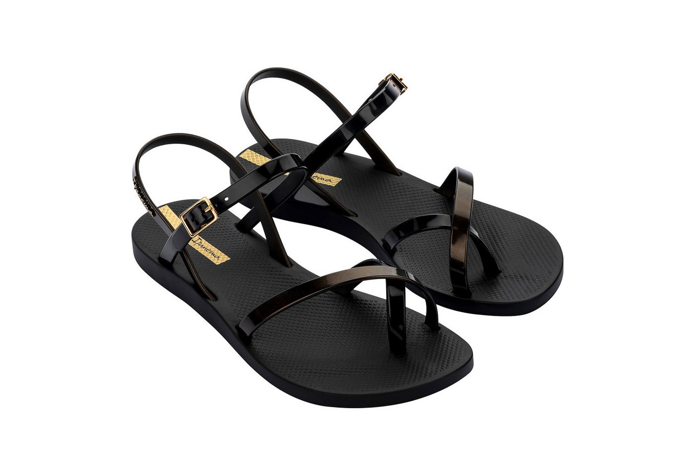 Ipanema Fashion Sand VIII Zehentrenner mit überkreuzten Riemchen (schwarz)
