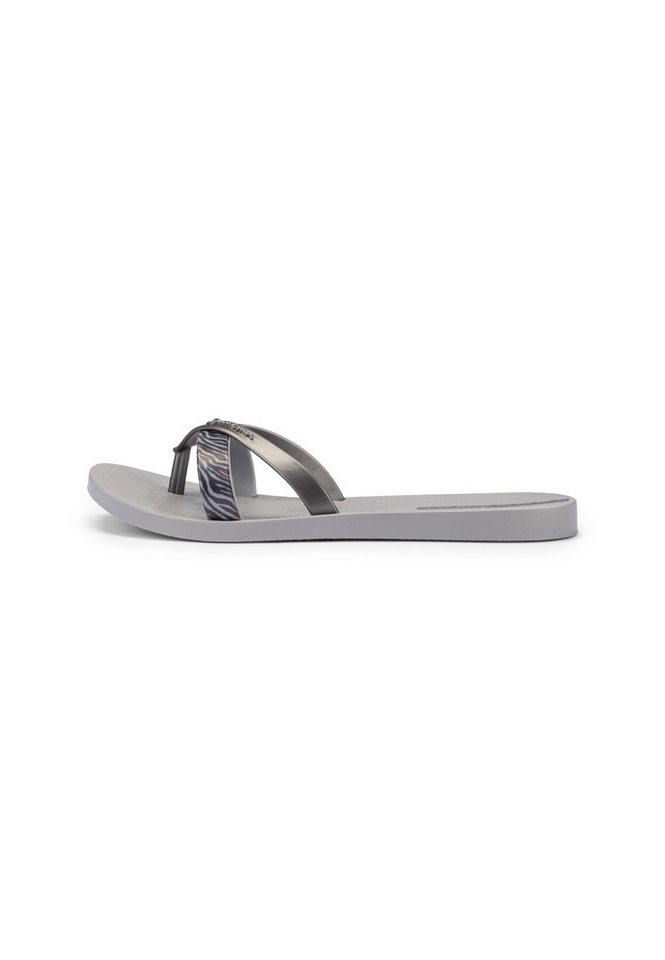 Ipanema KIREI CHIC FEM - Zehentrenner / Flip Flop Zehentrenner Flip Flop mit auffälligem dritten Riemen - rutschfest - bedruckt (grau)