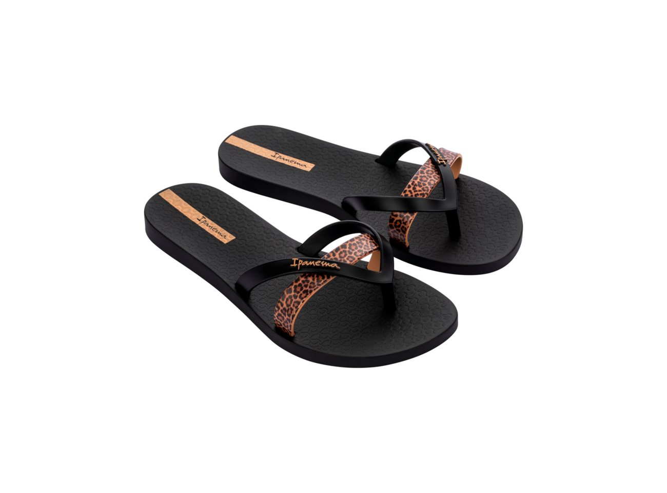 Ipanema KIREI CHIC FEM Zehentrenner für Alltag, mit leicht profiliertem Laufsohlenprofil (beige/schwarz)