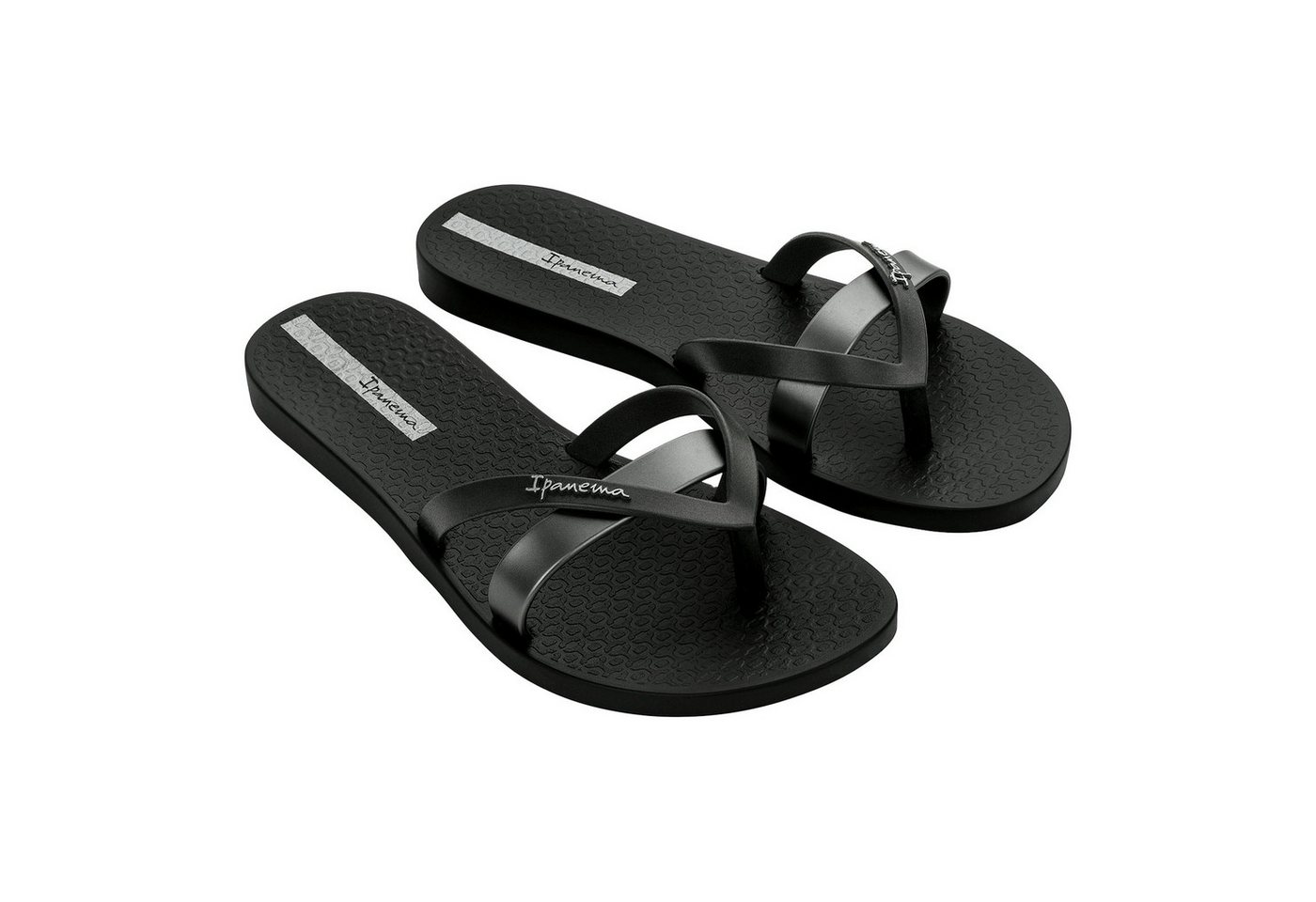 Ipanema Kirei Zehentrenner mit zweitem Riemen (schwarz/silber)