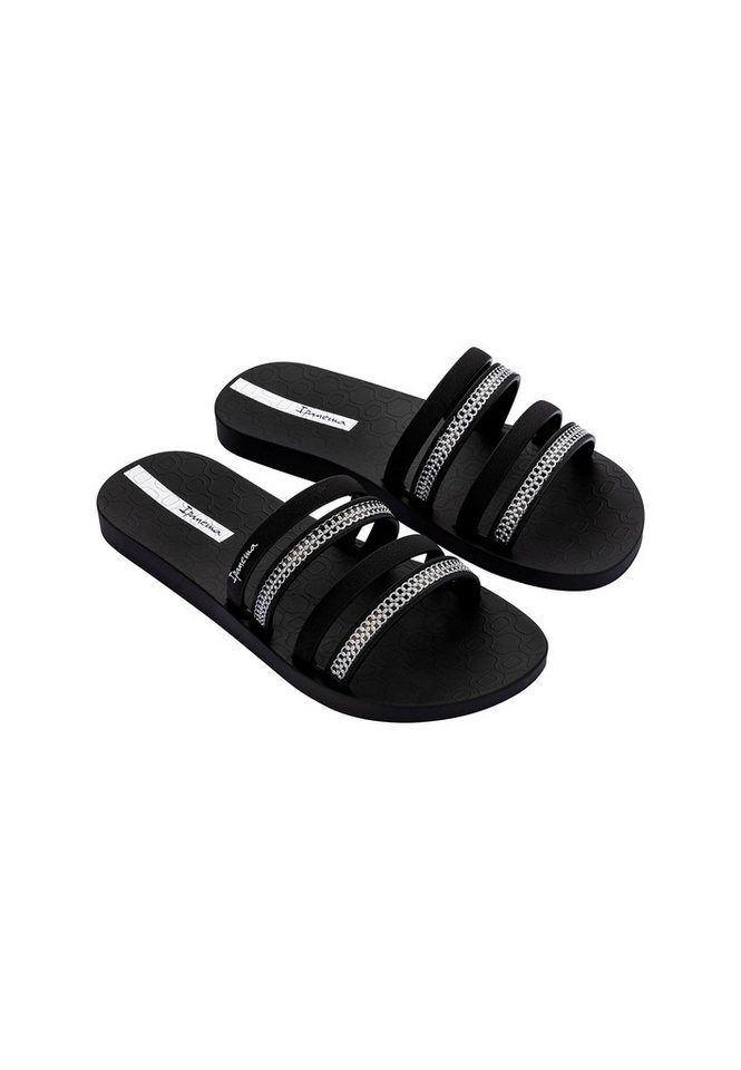 Ipanema MESH SLIDE II FEM - Slides Badepantolette Metallverzierung auf dem Riemen (schwarz)