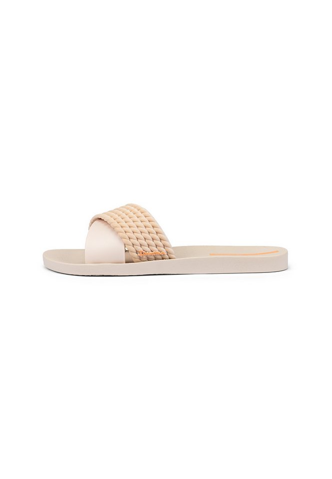 Ipanema STREET II FEM - Badelatschen / Slides Pantolette Bade-Slides mit Riemen in Stahlseil-Optik (beige/braun)