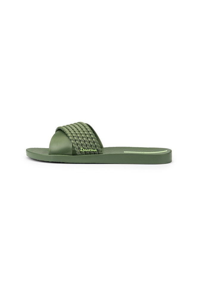 Ipanema STREET II FEM - Badelatschen / Slides Pantolette Bade-Slides mit Riemen in Stahlseil-Optik (grün)