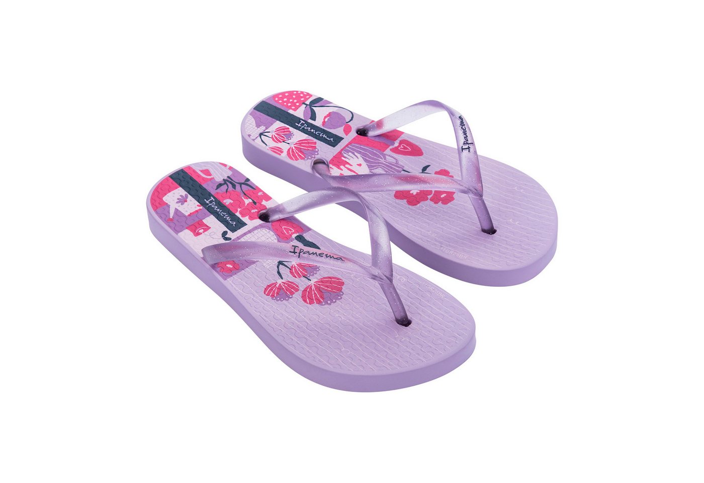 Ipanema TEMAS GIRLS KIDS - Zehentrenner / Flip Flop Zehentrenner bedruckte Innensohle - rutschfest - wasserfest