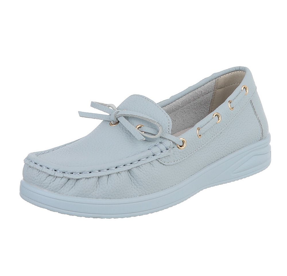 Ital-Design Bequeme Mokassins für Damen mit eleganten Details Slipper (91261424) ultraleichte und komfortable Sohle