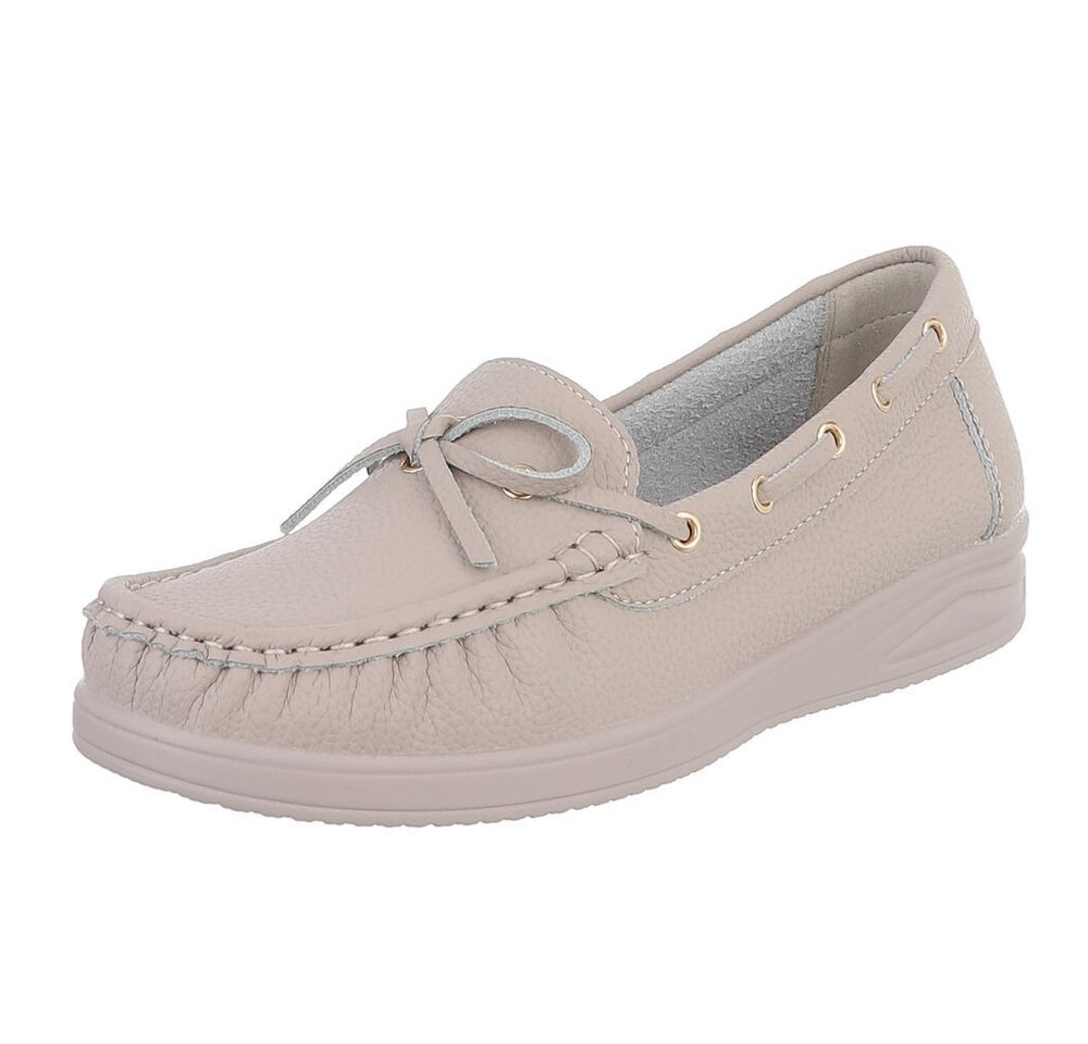Ital-Design Bequeme Mokassins für Damen mit eleganten Details Slipper (91261429) ultraleichte und komfortable Sohle