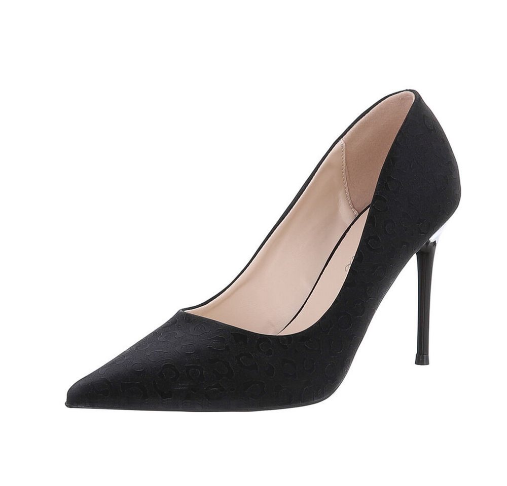 Ital-Design Damen Abendschuhe Elegant High-Heel-Pumps (87118543) Pfennig-/Stilettoabsatz High Heel Pumps in Schwarz