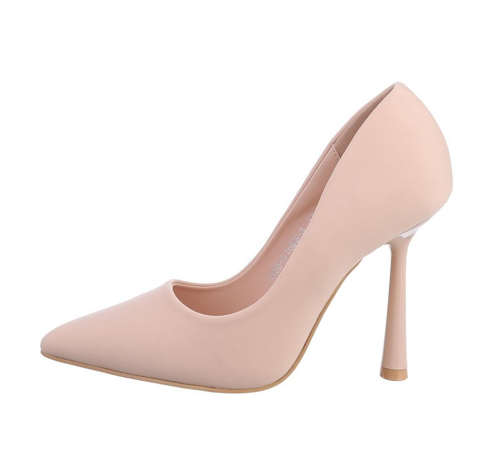 Ital-Design Damen Abendschuhe Elegant High-Heel-Pumps Pfennig-/Stilettoabsatz High Heel Pumps in Altrosa