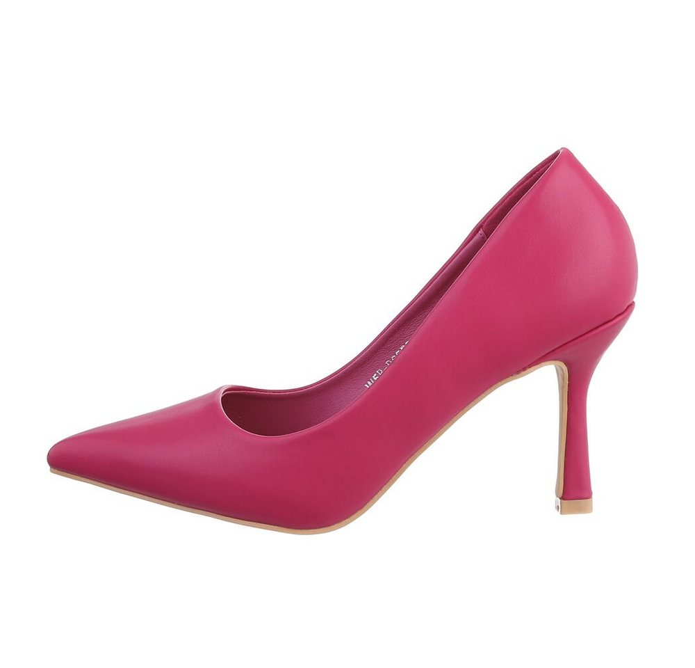 Ital-Design Damen Abendschuhe Elegant High-Heel-Pumps Pfennig-/Stilettoabsatz High Heel Pumps in Pink