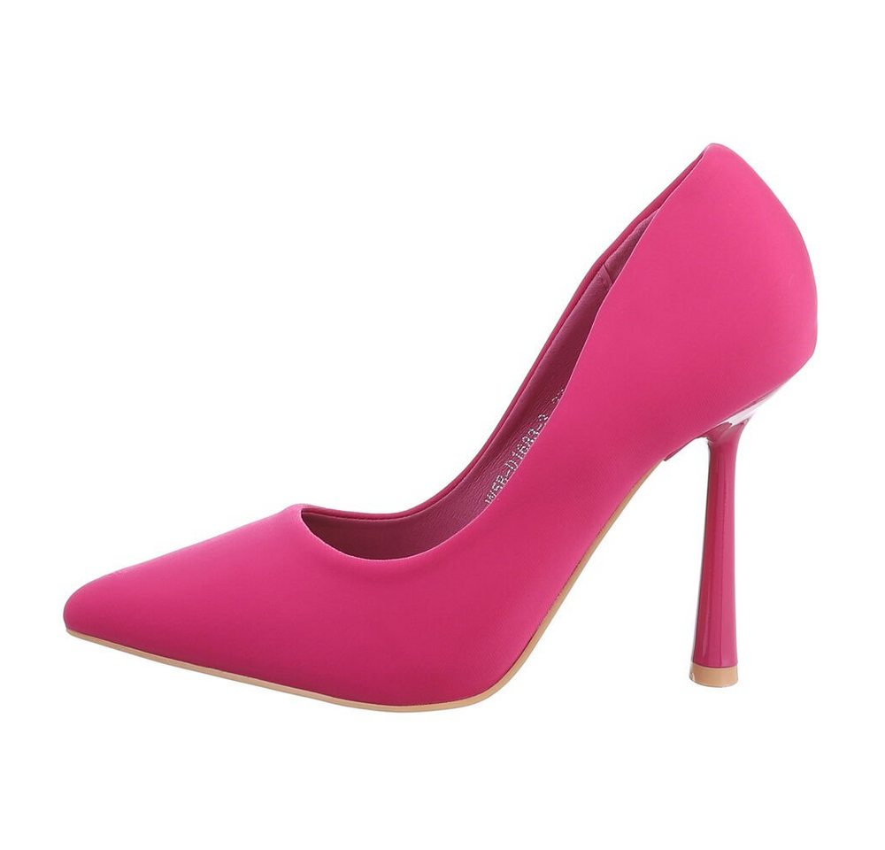 Ital-Design Damen Abendschuhe Elegant High-Heel-Pumps Pfennig-/Stilettoabsatz High Heel Pumps in Pink (rosa)