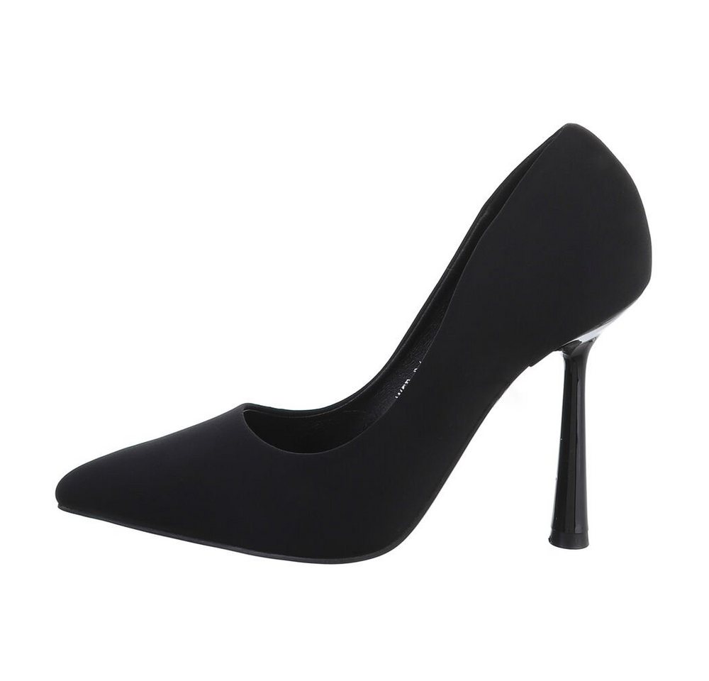 Ital-Design Damen Abendschuhe Elegant High-Heel-Pumps Pfennig-/Stilettoabsatz High Heel Pumps in Schwarz (schwarz)
