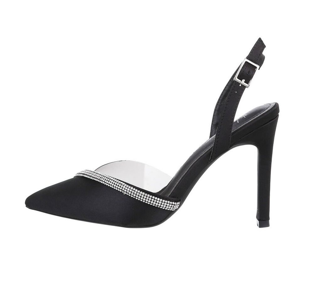 Ital-Design Damen Abendschuhe Elegant High-Heel-Pumps Pfennig-/Stilettoabsatz High Heel Pumps in Schwarz (schwarz)