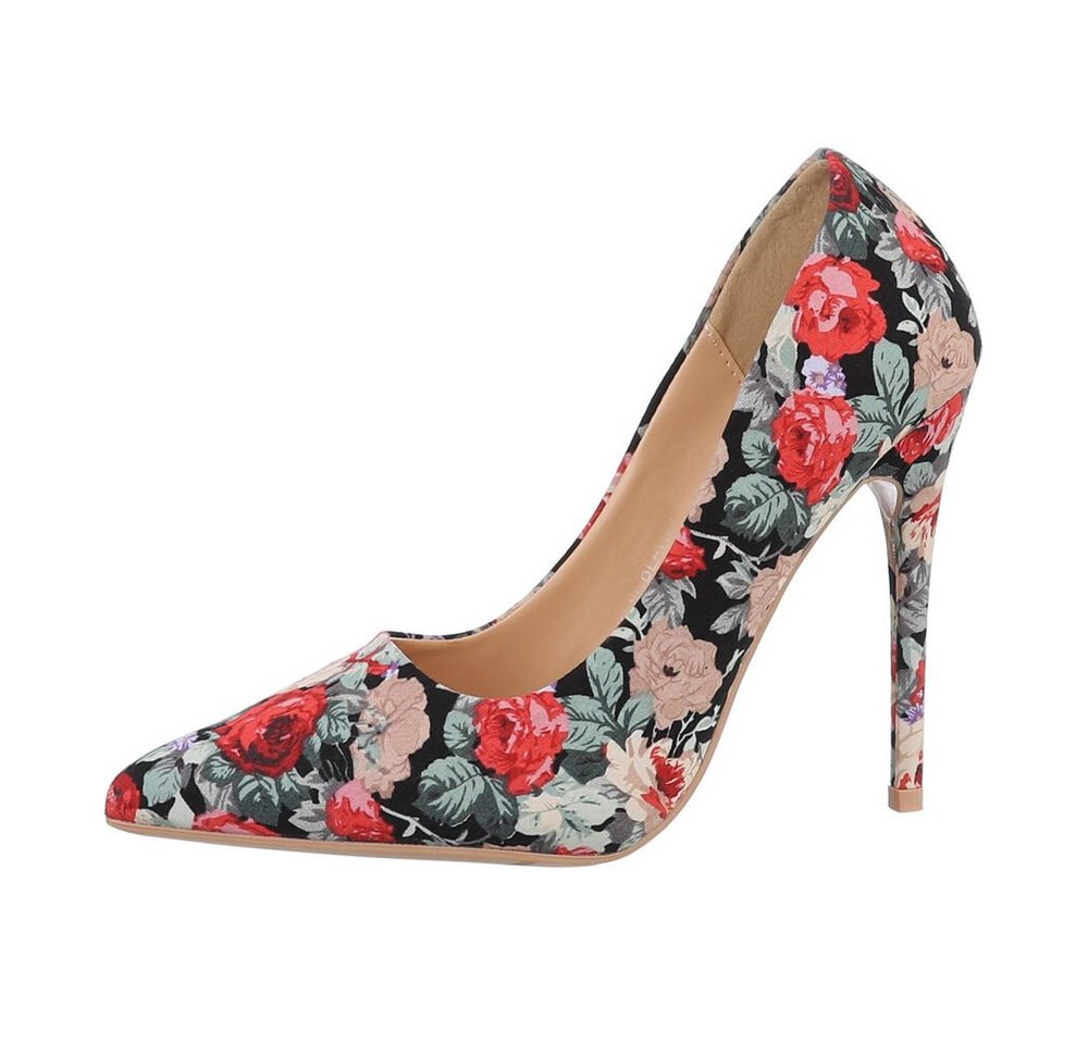 Ital-Design Damen Abendschuhe Elegant High-Heel-Pumps Pfennig-/Stilettoabsatz High Heel Pumps in Schwarz (schwarz)