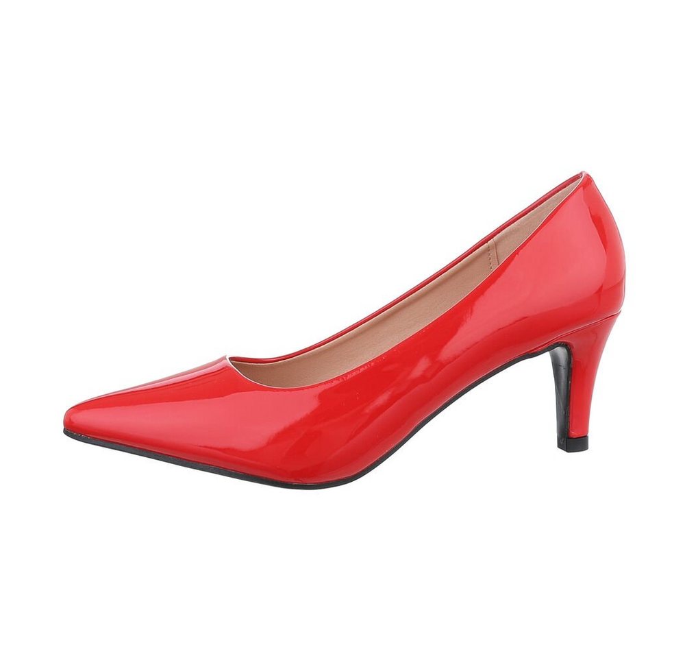 Ital-Design Damen Abendschuhe Elegant Pumps (85744302) Pfennig-/Stilettoabsatz Klassische Pumps in Rot