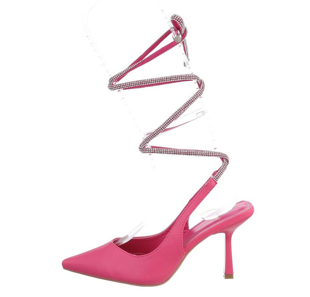 Ital-Design Damen Abendschuhe Elegant Schnürpumps (82291773) Pfennig-/Stilettoabsatz High Heel Pumps in Pink