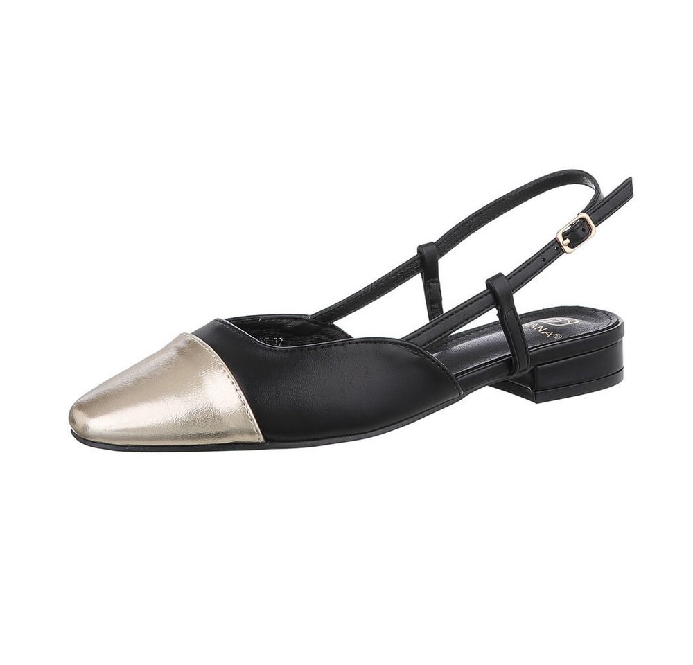 Ital-Design Damen Abendschuhe Elegant Schnürpumps (86344979) Blockabsatz Schnür- & Riemchenpumps in Schwarz
